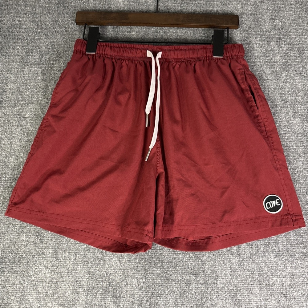 COVE USA Shorts Mens 30 Burgundy Performance Running Gym Swim Athleisure